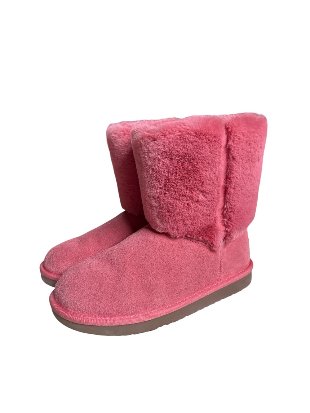 Koolaburra Girl’s Pink Fuzzy Winter Boots Size 4